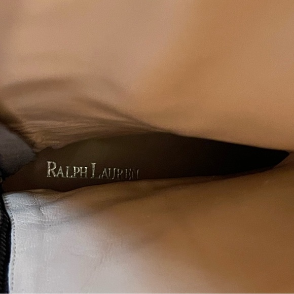 Ralph Lauren Collection made in Italy mid calf leather equestrian like boots, 7B - Picture 2 of 13